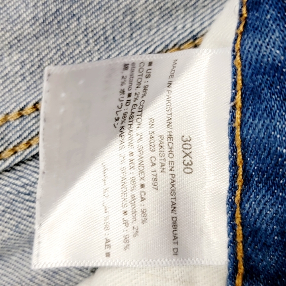 Men Skinny Blue Jeans Size 30/30 - Picture 2 of 4